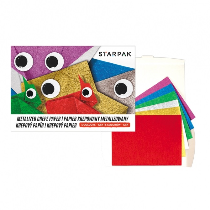 STARPAK - Krepp papír csillogó 6db/A5