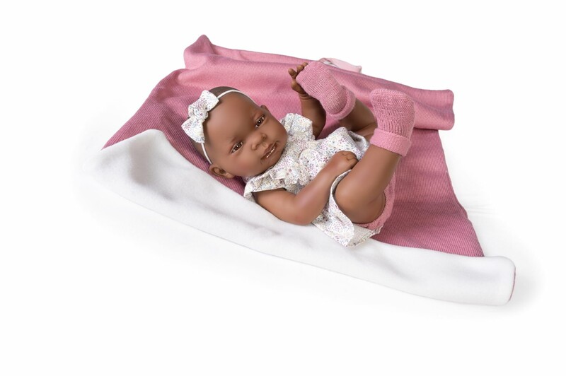 ANTONIO JUAN - 50288 MULATA - valósághű baba baba teljes vinil testtel - 42 cm