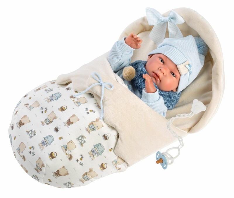 LLORENS - 73885 NEW BORN BOY - valósághű baba baba teljes vinil testtel - 40