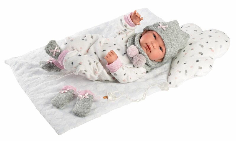 LLORENS - 84336 NEW BORN GIRL - valósághű baba baba teljes bakelit testtel - 43 c
