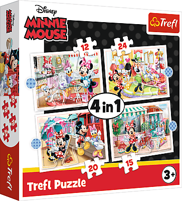 TREFL - Puzzle 4 az 1-ben – Minnie a barátokkal / Disney Minnie