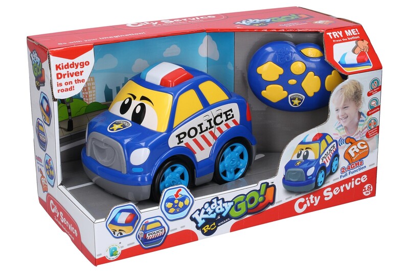 WIKY - Kiddy Auto Police RC távirányító 19 cm-es effektekkel