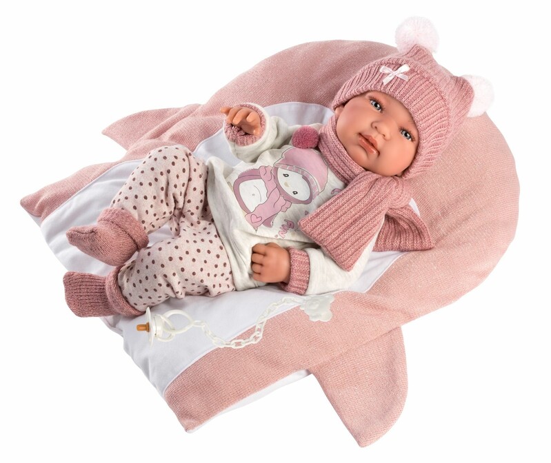 LLORENS - 84332 NEW BORN GIRL - valósághű baba baba teljes bakelit testtel - 43 c