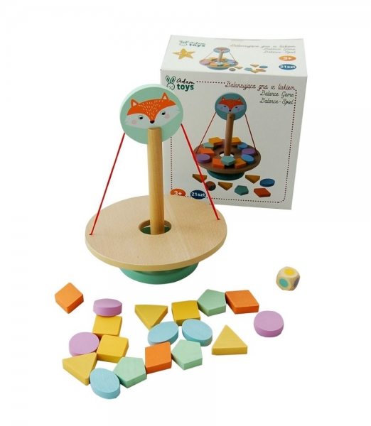 ADAM TOYS - Kiegyensúlyozó játék formákkal - róka
