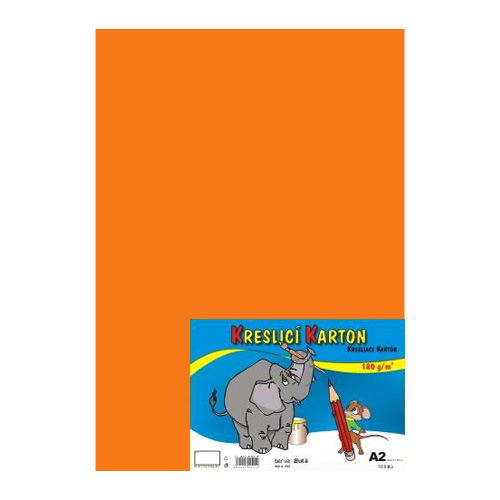 CARTA - Iskolai rajz A2 180g / 10 lap narancssárga