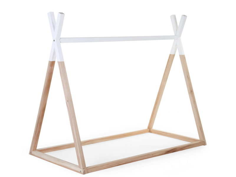 CHILDHOME - Ágy Tipi sátor konstrukció Természetes fehér 70x140cm