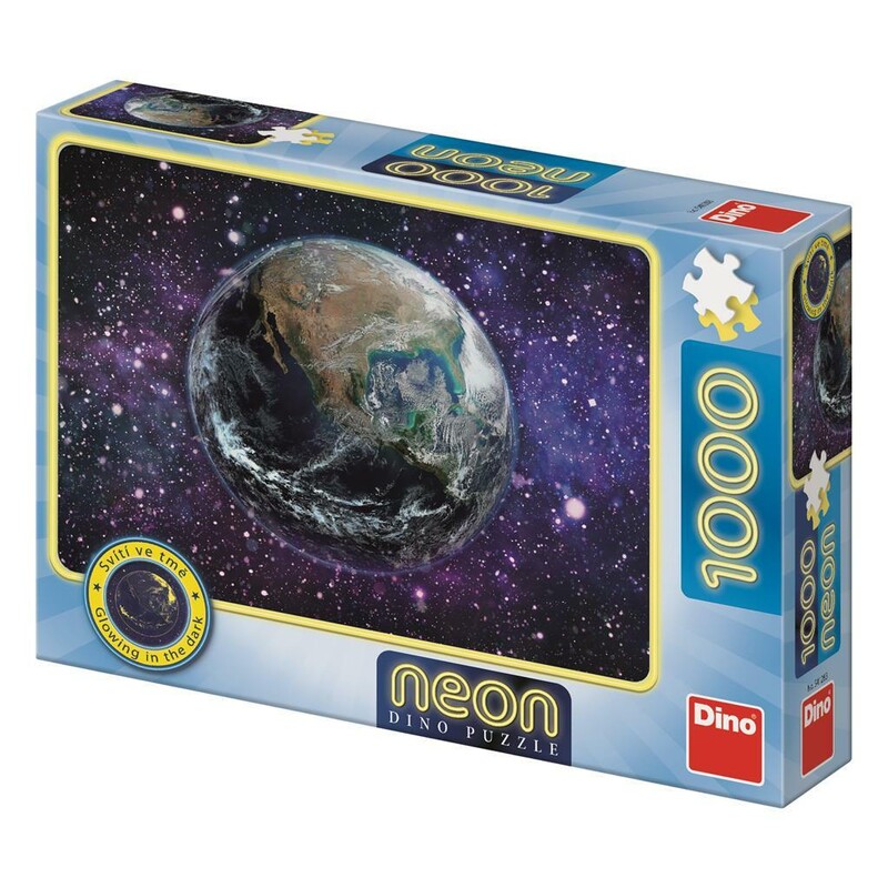 DINOTOYS - PLANET EARTH 1000 neon puzzle ÚJ