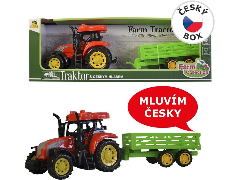 MADE - Traktor pótkocsival csehül beszélő 33 x 10 x 8