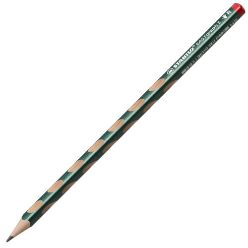STABILO - Vékony háromszög ceruza jobbkezeseknek - EASYgraph S Metallic Edition - zöld