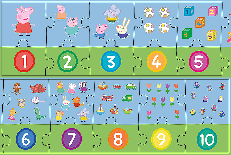 TREFL - Oktatási rejtvény 20 - Peppa Pig számok