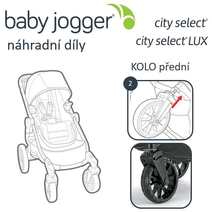 BABY JOGGER - Első kerék CITY SELECT LUX (i SELECT)