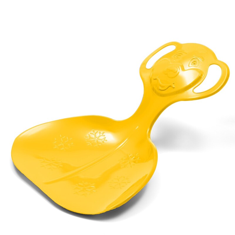 BABY MIX - Gyerek műanyag hócsúszka popsi szánkó COMFORT LINE M sárga