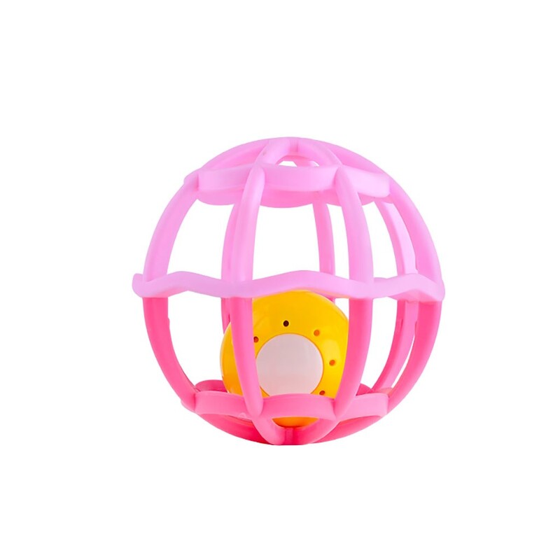 BABY MIX - Interaktív világító és zenélő csörgő Labda rózsaszín