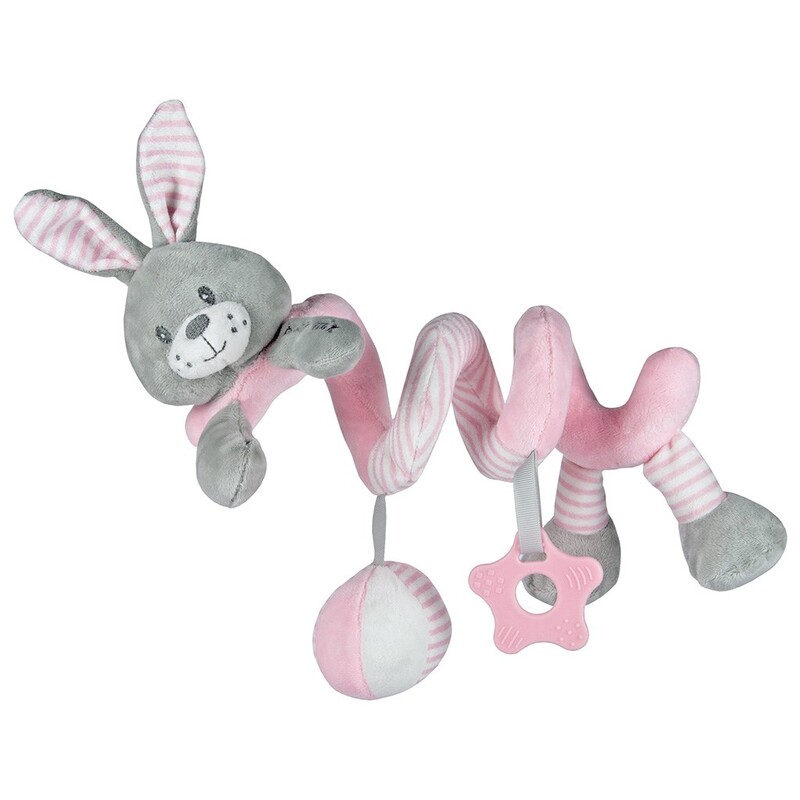 BABY MIX - Spirálos játék kiságyranyúl rózsaszín