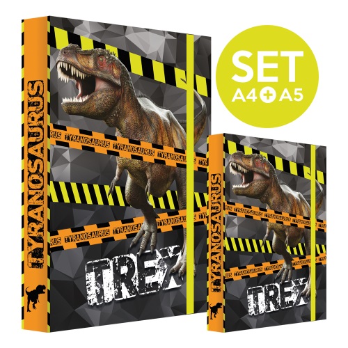 JUNIOR - Jegyzetfüzet doboz SET A4 + A5 Jumbo Tyranosaurus
