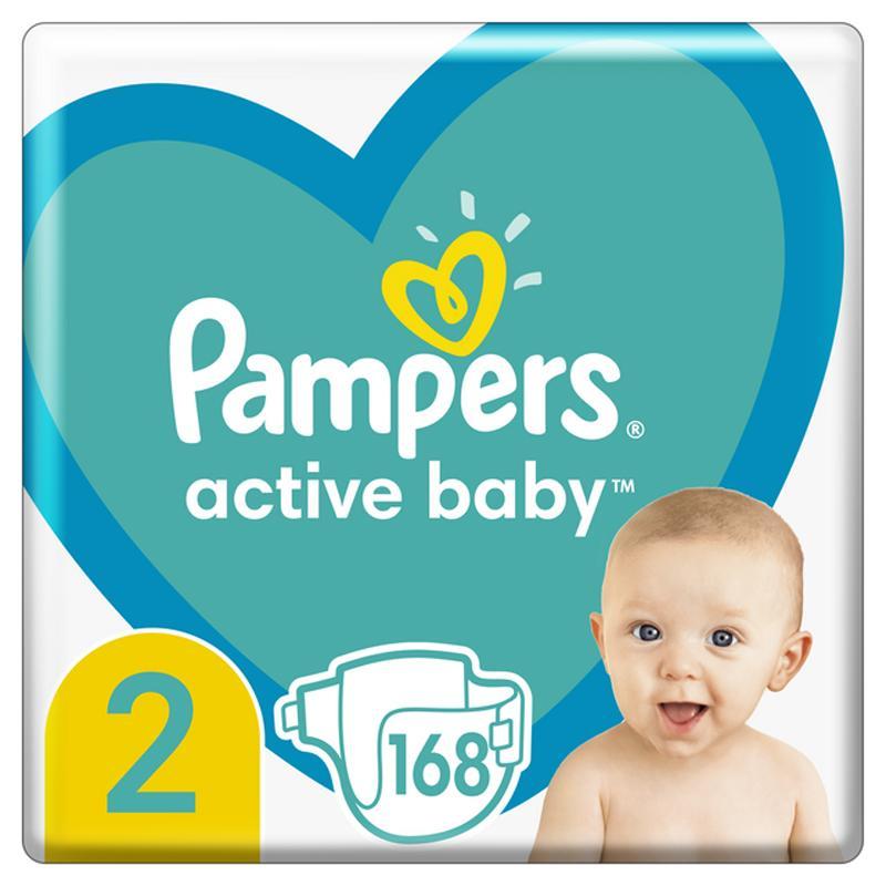 PAMPERS - Active Baby eldobható pelenkák 2 (4-8 kg) 168 db