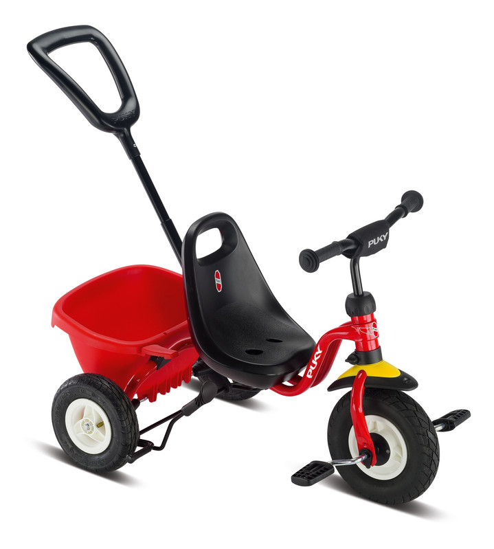 PUKY - Gyermek tricikli Ceety Air rúddal - piros