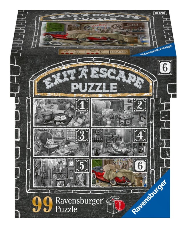 RAVENSBURGER - Exit Puzzle: garázs 99 darab