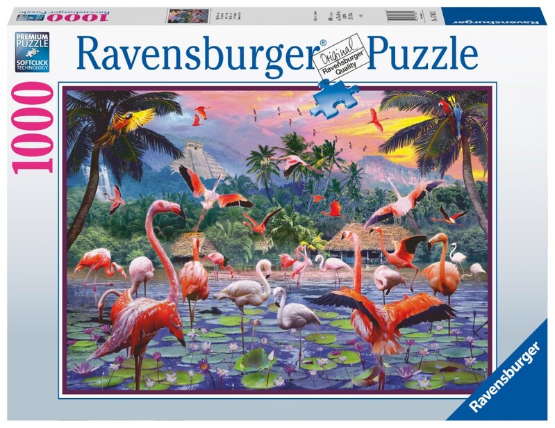 RAVENSBURGER - Rózsaszín flamingók 1000 darab