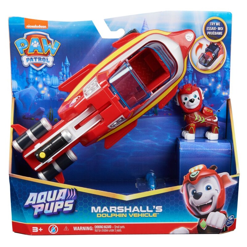 SPIN MASTER - Paw Patrol Aqua járművek Marshall figurával