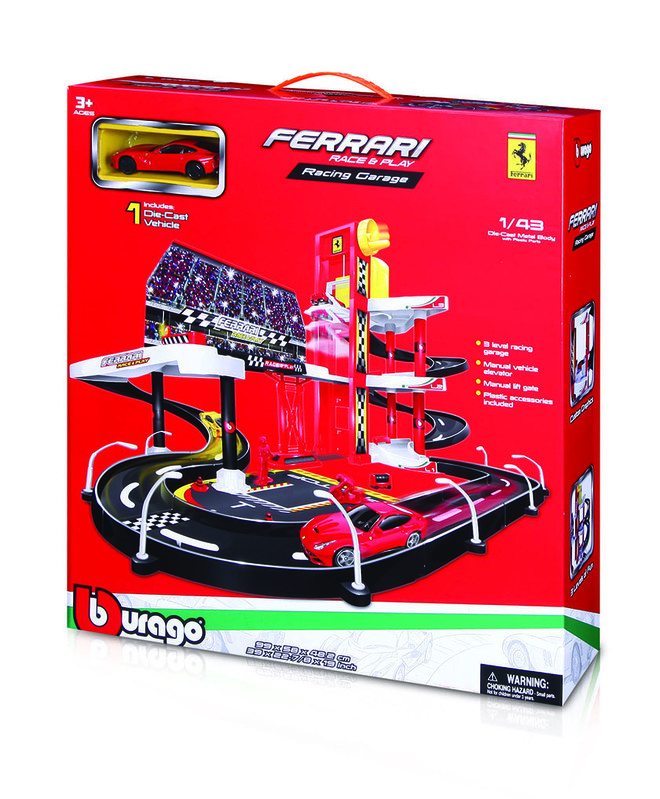 BBURAGO - 1:43 Ferrari Race & Play garázs egy autóval 30197