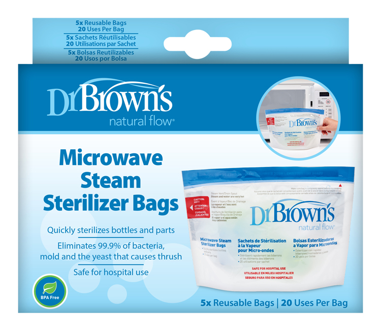 DR.BROWNS - Mikrohullámú sterilizáló tasakok 5db (D960)