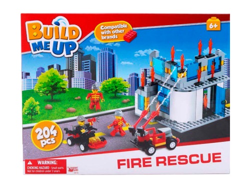 MIKRO TRADING - BuildMeUP építőkészletek - Fire rescue 204db dobozban