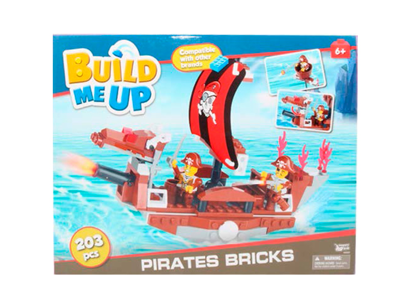 MIKRO TRADING - BuildMeUP építőkészletek - Pirates bricks 203db dobozan