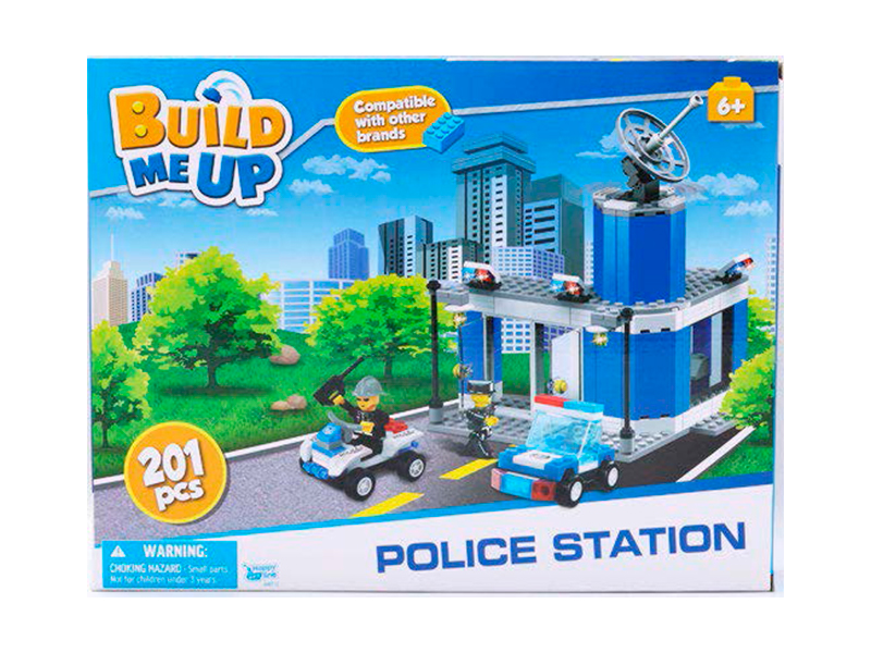 MIKRO TRADING - BuildMeUP építőkészletek - Police station 201db dobozan