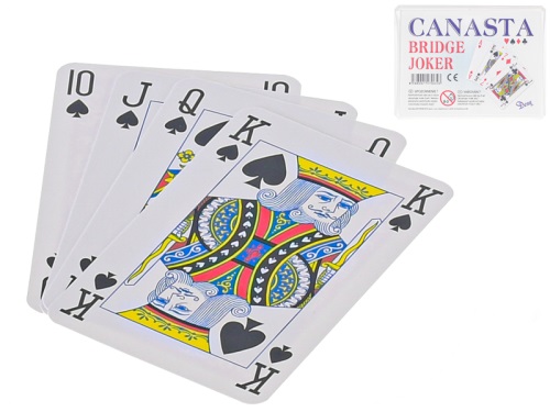MIKRO TRADING - Canasta kártyák 108db műanyag dobozban fóliában