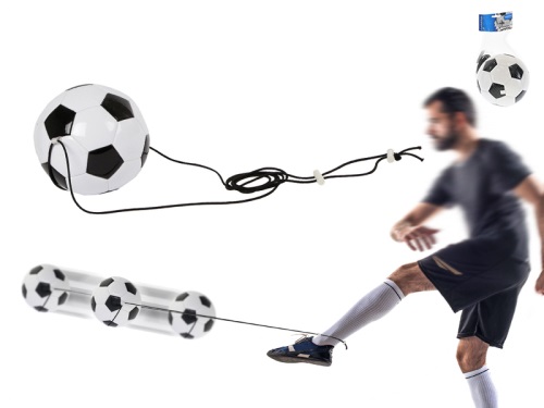 MIKRO TRADING - Gametime futball edző labda 19cm rugalmas kötélen hálóban