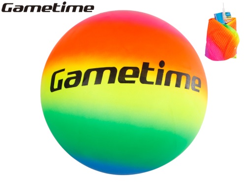 MIKRO TRADING - Gametime labda 45cm-es pattogó szivárvány a hálóban