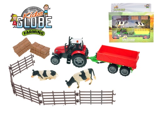 MIKRO TRADING - Kids Globe Farming traktor 10cm fém