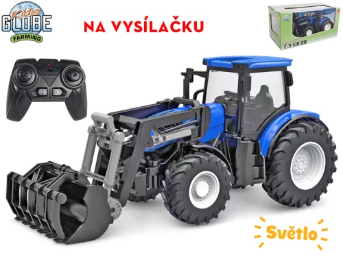 MIKRO TRADING - Kids Globe R/C traktor kék 27cm
