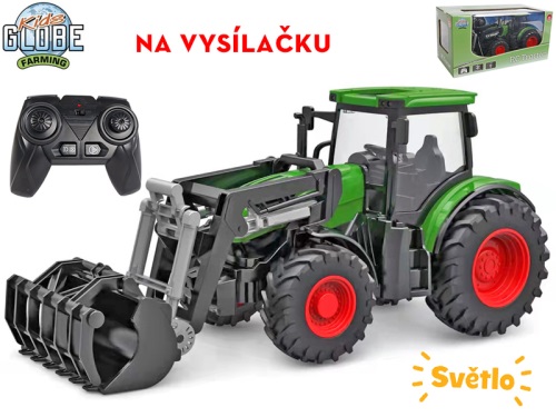 MIKRO TRADING - Kids Globe R/C traktor zöld 27 cm-es