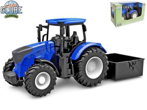 MIKRO TRADING - Kids Globe traktor kék billenővel szabadon futó 27