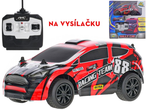 MIKRO TRADING - R/C rally autó sport 1:28 27MHz teljes funkciójú rally sport 1:28 27MHz akkumulátorral dobozban