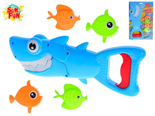 MIKRO TRADING - Sun Fun vízi játék - cápa + 4 hal egy kártyán