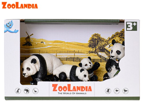 MIKRO TRADING - Zoolandia hím és nőstény pandák kölykökkel egy dobozban