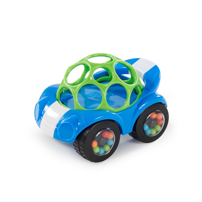 OBALL - Játék autó Rattle&Roll kék/zöld 3hó+