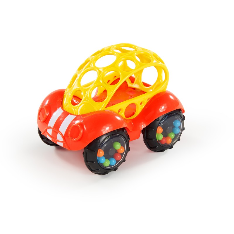 OBALL - Játék autó Rattle&Roll piros/sárga 3hó+