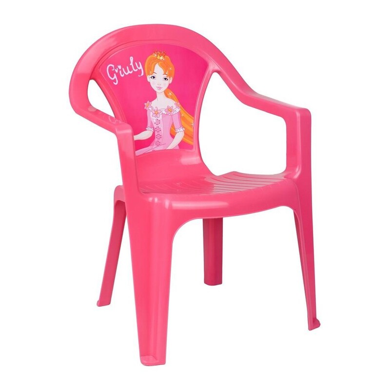 STAR PLUS - Gyerek kerti bútor- műanyag szék rózsaszín Giuly