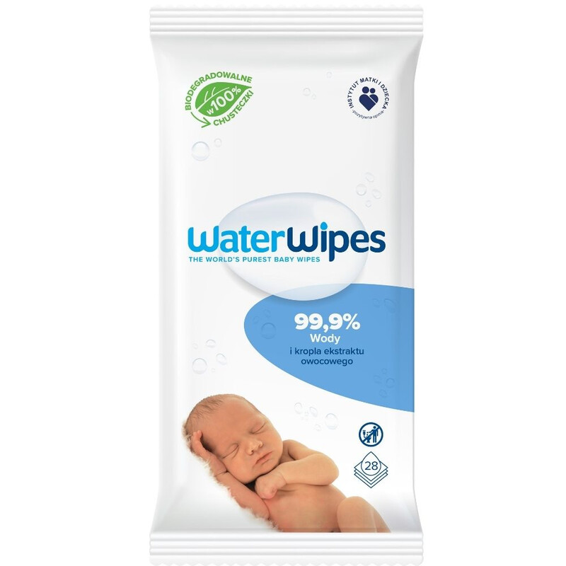WATERWIPES - Nedves törlőkendő műanyag tartalom nélkül 28 db