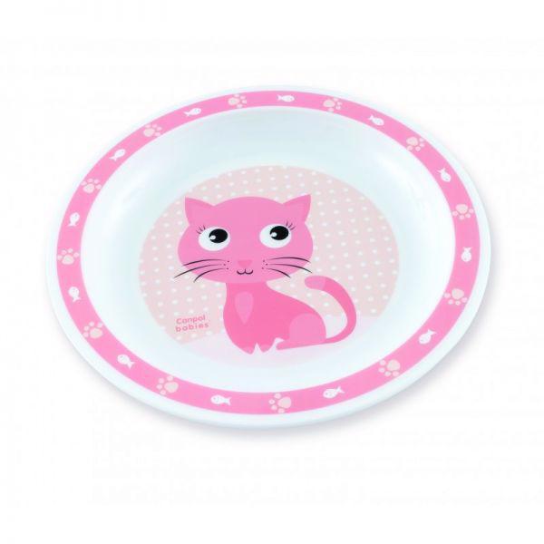 CANPOL BABIES - Műanyag tányér CUTE ANIMALS - cica