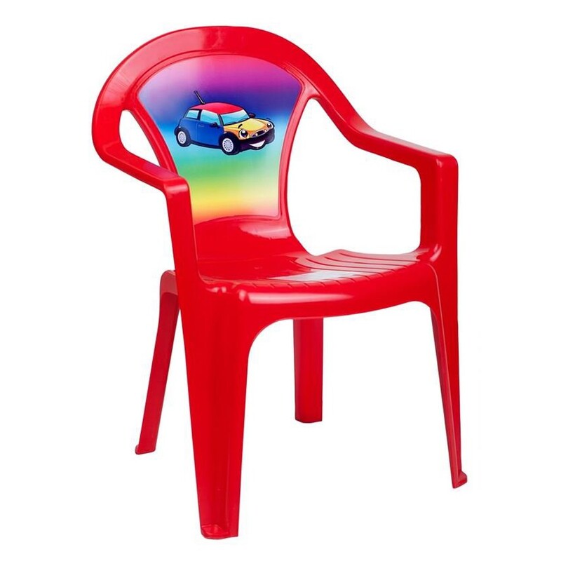 STAR PLUS - Gyerek kerti bútor- műanyag szék piros autó