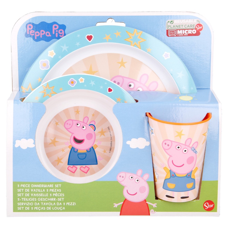 STOR - Gyermek műanyag PEPPA PIG tányér
