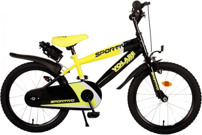 VOLARE - Gyermek kerékpár Volare Sportivo - fiúk - 18" - Neon Yellow Black
