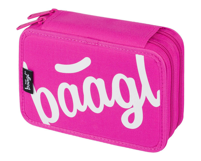BAAGL - Iskolai tolltartó kétszintes Logo rózsaszín