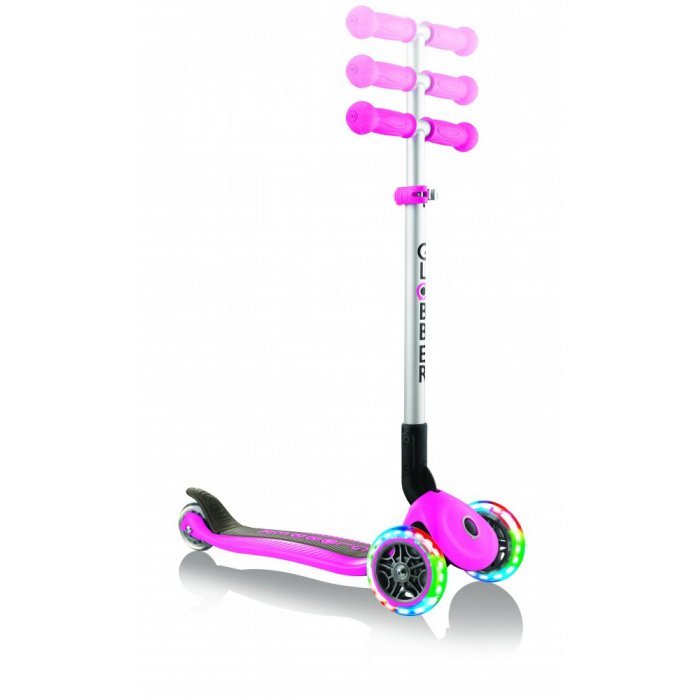 GLOBBER - Scooter Primo összecsukható lámpa mély rózsaszín