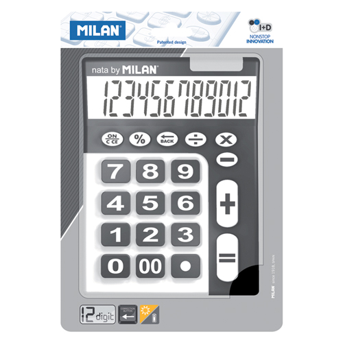 MILAN - Asztali számológép 12 férőhelyes 150912 fekete